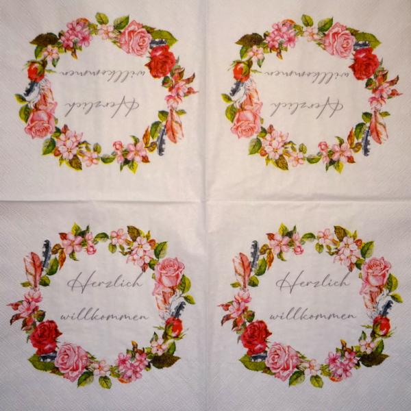 543 Roses - 3-ply -  ( blue) - Ambiente